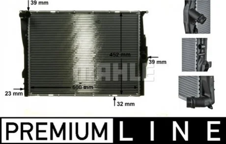 Радіатор 460 mm BMW MAHLE / KNECHT ="CR1090000P"