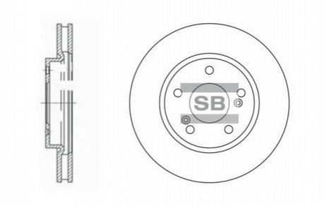 Диск гальмівний Hi-Q (SANGSIN) SD4312