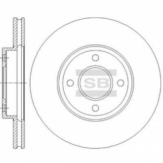 Диск гальмівний Hi-Q (SANGSIN) SD4235