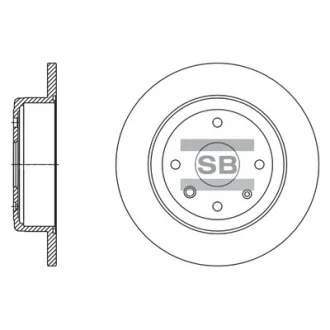 Тормозной диск Hi-Q (SANGSIN) SD3058