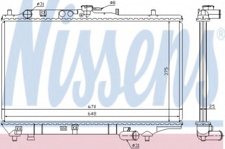 Радіатор охолоджування NISSENS 63390