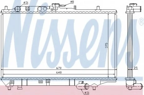Радіатор охолодження NISSENS 63390