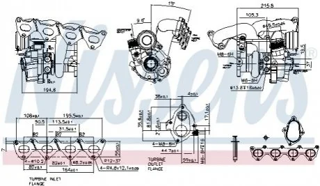 Компресор, наддув VW GOLF (2004) 1.4 TSI NISSENS 93130