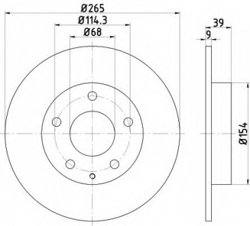 Тормозной диск HELLA 8DD 355 120-461