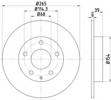 Диск гальмівний з покриттям PRO задній HELLA 8DD 355 120-461