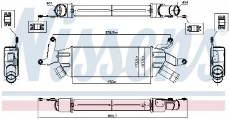 Радіатор наддуву NISSENS 96086