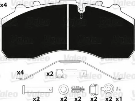 Гальмівні колодки, дискові Valeo 882200