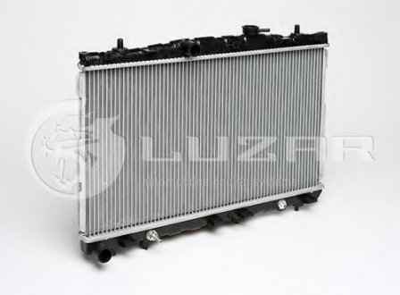 Радиатор охлаждения Elantra 1.6/1.8/2.0 (01-) АКПП (алюм) (660*375*18) LUZAR LRc HUEl002D2 (фото 1)
