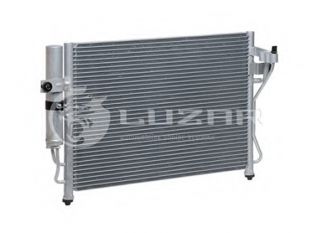 Радиатор кондиционера Getz 1.1/1.3/1.4/1.6 (02-) АКПП/МКПП с ресивером LUZAR LRAC 081C1 (фото 1)