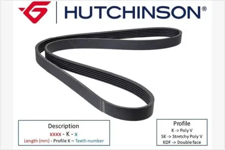 Ремень поликлиновой 6PK2498 HUTCHINSON 2498K6