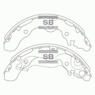 Колодки тормозные барабанные SANGSIN Hi-Q (SANGSIN) SA155