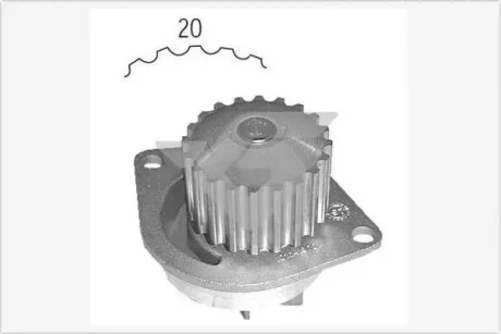 Насос водяний Citroen Xsara/Nissan Micra/Peugeot 205, 306, 309, 405 1.4/ 1.5D/ 1.6 (91-) Hutchinson HUTCHINSON WP17
