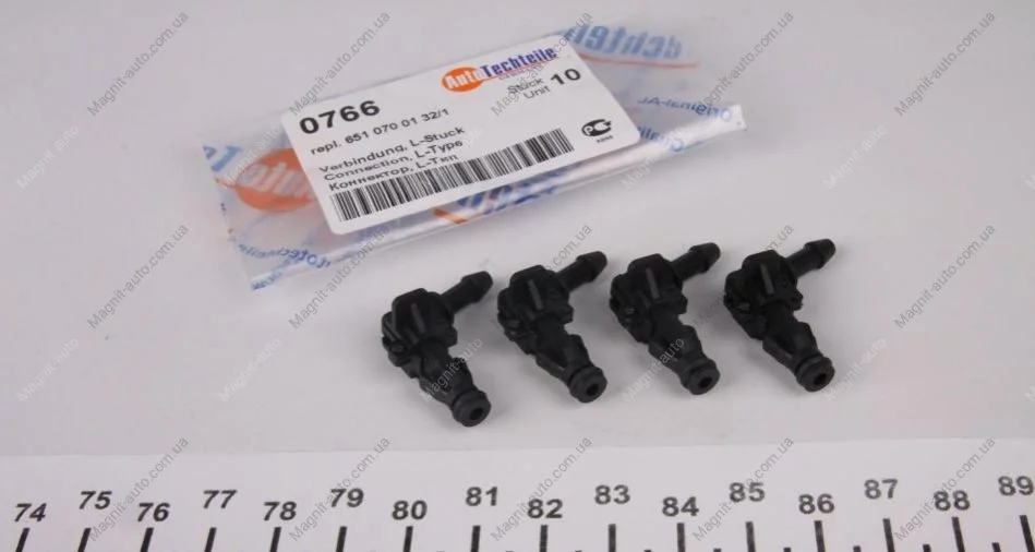 Штуцер шланга возврат избыточного топлива Г-образный, OM651 2.2CDI 09- AUTOTECHTEILE 100 0766 (фото 1)