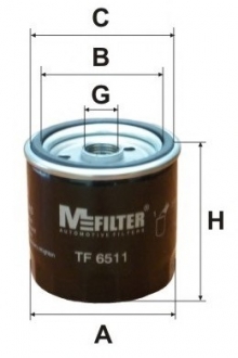 Фільтр масляний M-FILTER TF6511 (фото 1)