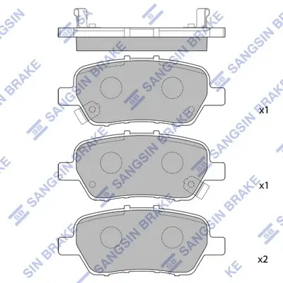 Колодки гальмівні задн.) Honda Odyssey (04-) HI-Q Hi-Q (SANGSIN) SP2104 (фото 1)