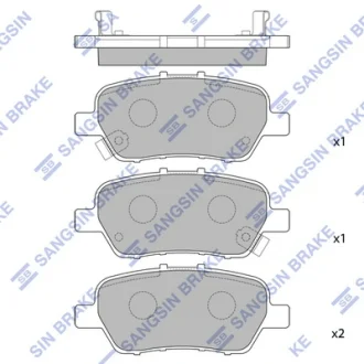 Колодки тормозные задние.) Honda Odyssey (04-) HI-Q Hi-Q (SANGSIN) SP2104
