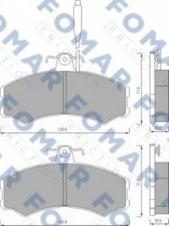 Колодки гальмівні дискові FOMAR FO453081