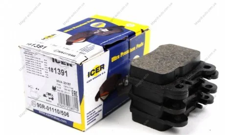Комплект гальмівних колодок.).) ICER 181391