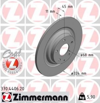 TARCZA HAMULC. MAZDA CX-9 16- TYЈ ZIMMERMANN 370.4406.20