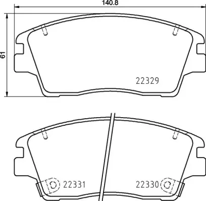 Тормозные колодки дисковые BREMBO P30096 (фото 1)