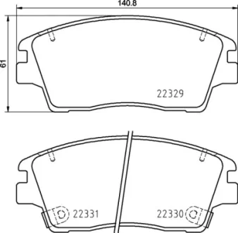 Тормозные колодки дисковые BREMBO P30096
