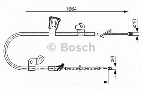 Трос, стояночная тормозная система BOSCH 1 987 482 219 (фото 1)