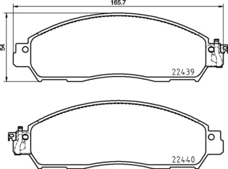 KLOCKI HAMULC. NISSAN LEAF 17- PRZУD BREMBO P56120