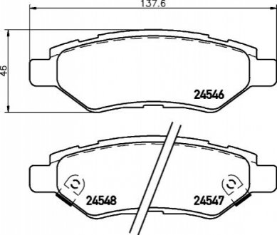 Гальмівні колодки дискові BREMBO P09014 (фото 1)