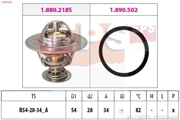 TERMOSTAT FIAT PEUGEOT EPS 1.880.218 (фото 1)