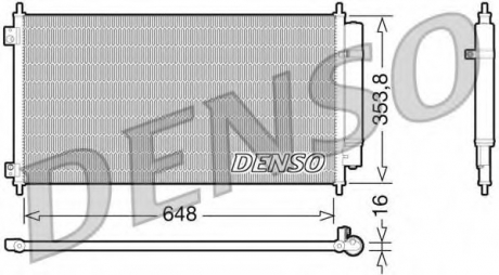 Конденсатор кондицiонера HONDA Accord/Crosstour DENSO DCN40010 (фото 1)