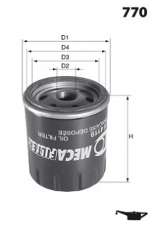 Масляный фильтр MECAFILTER ELH4455 (фото 1)