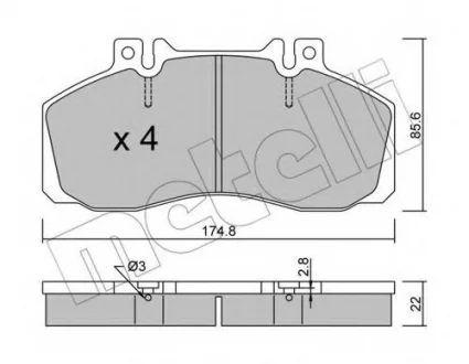 Тормозные колодки Metelli 22-0267-0