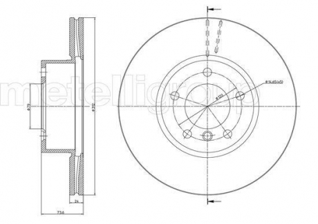 Тормозной диск Metelli 23-0986C