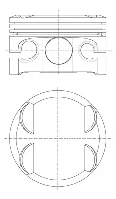 Поршень Nural NURAL 87-422207-10 (фото 1)