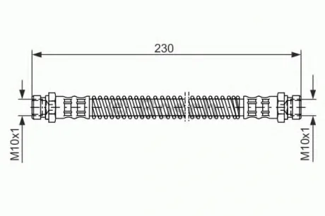Тормозной шланг 205mm HYUNDAI Getz RR RR02-10 BOSCH ="1987476019"