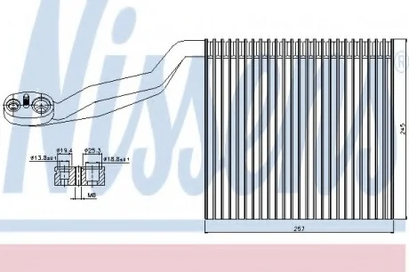 Випаровувач кондиціонера NISSENS 92294