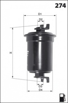 Фільтр палива (аналогWF8077/KL112) MECAFILTER ELE6040
