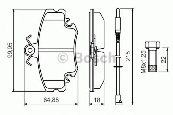 Тормозные колодки Bosch BOSCH 0986494522 (фото 1)