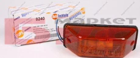 Поворотник повторювач, DB408-416 R (жовтий) AUTOTECHTEILE 100 8240