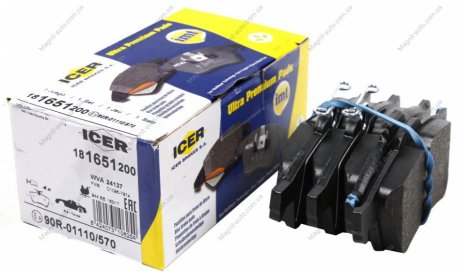 Колодки тормозные ICER 181651-200