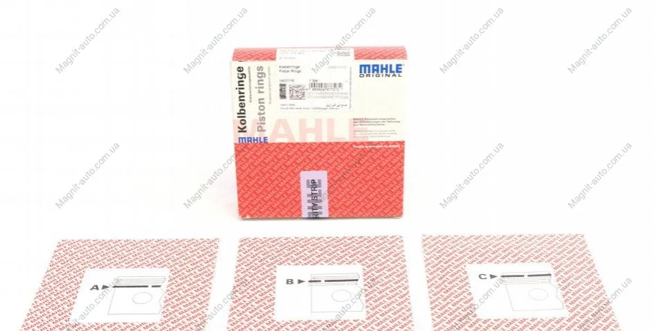Комплект колец поршня двигателя (на 1 цилиндр.) MAHLE / KNECHT 005 23 N2 (фото 1)