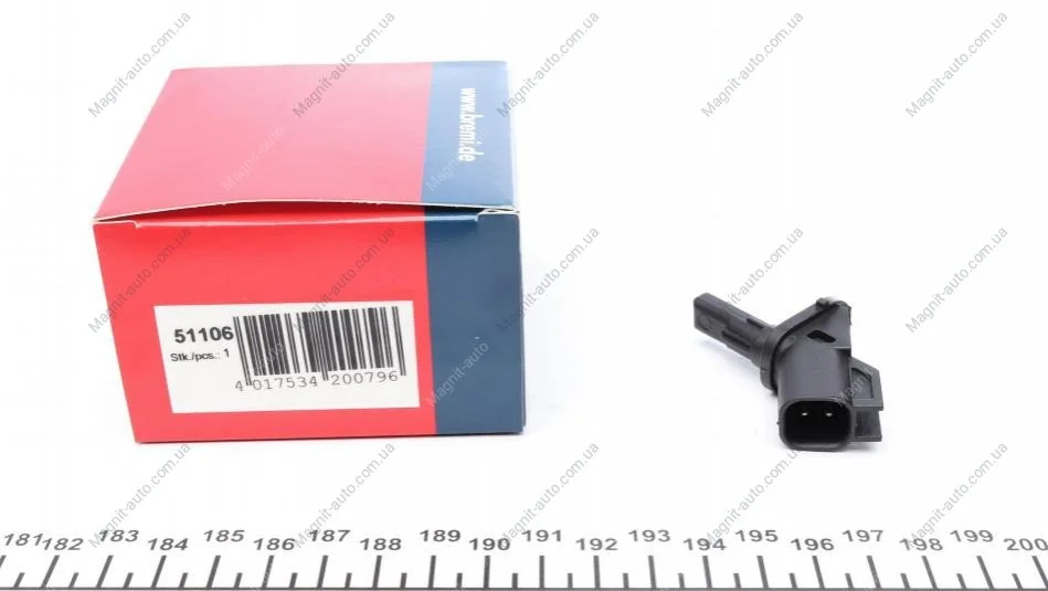 Датчик ABS Bremi FORD/MAZDA/VOLVO Focus/3/S80 "F/FL "1,3-4,4 "03-19 BREMI 51106 (фото 1)