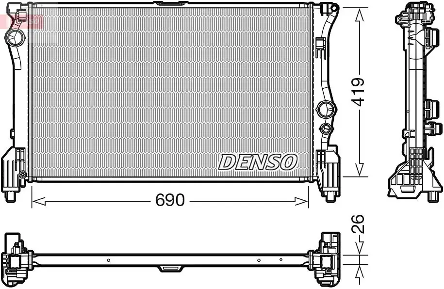 Радиатор DENSO ="DRM17112" (фото 1)
