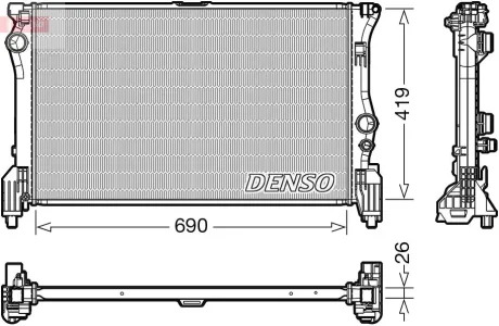 Радіатор MERCEDES Vito "14>> DENSO ="DRM17112"