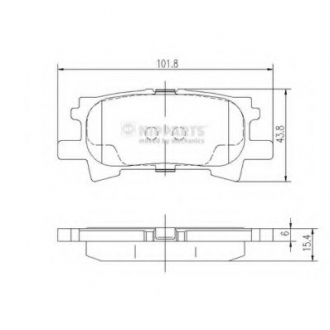 Гальмiвнi колодки к-кт. NIPPARTS J3612031