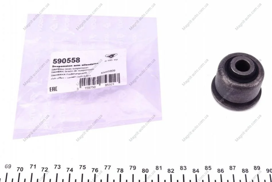 Сайлентблок важеля передньої оси Peugeot 407/Citroen C5, d-12х40 HUTCHINSON 590558 (фото 1)