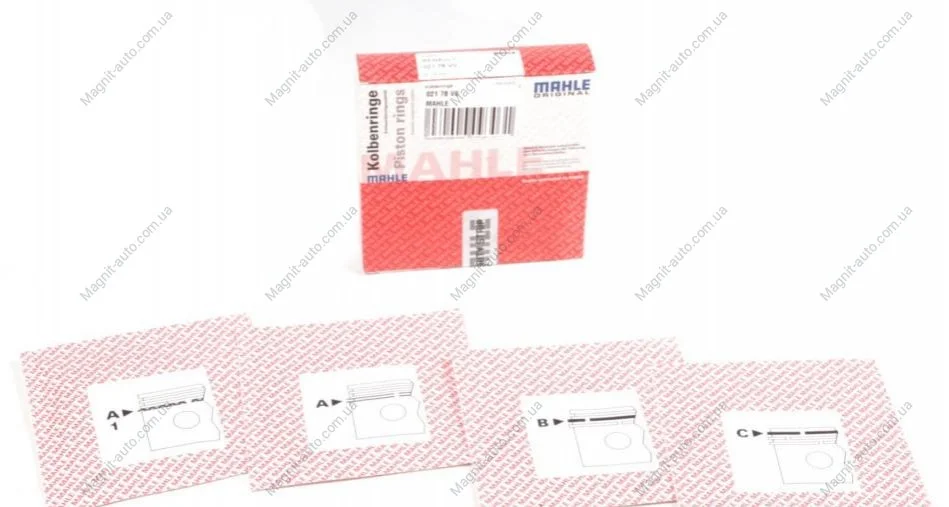 Комплект кілець поршня двигуна на один циліндр MAHLE / KNECHT 021 78 V0 (фото 1)
