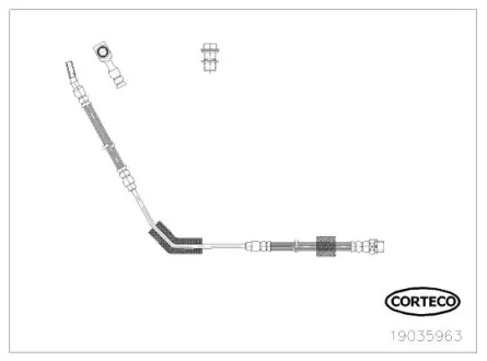 Шланг гальмівний Range Rover III "RR "05-12 CORTECO ="19035963"