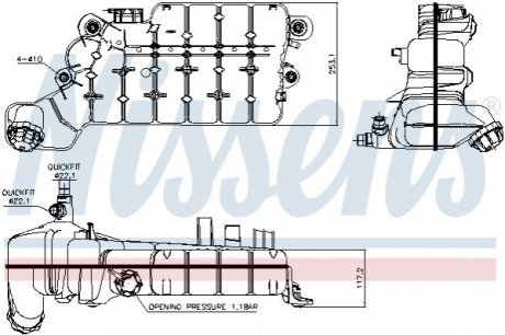 Розширювальний бак охолодження NISSENS 996046