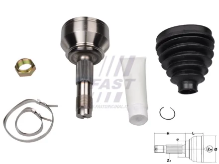 ШРКШ внешний, Ducato 06- (15/17Q Lock Inner) FAST FT25080K